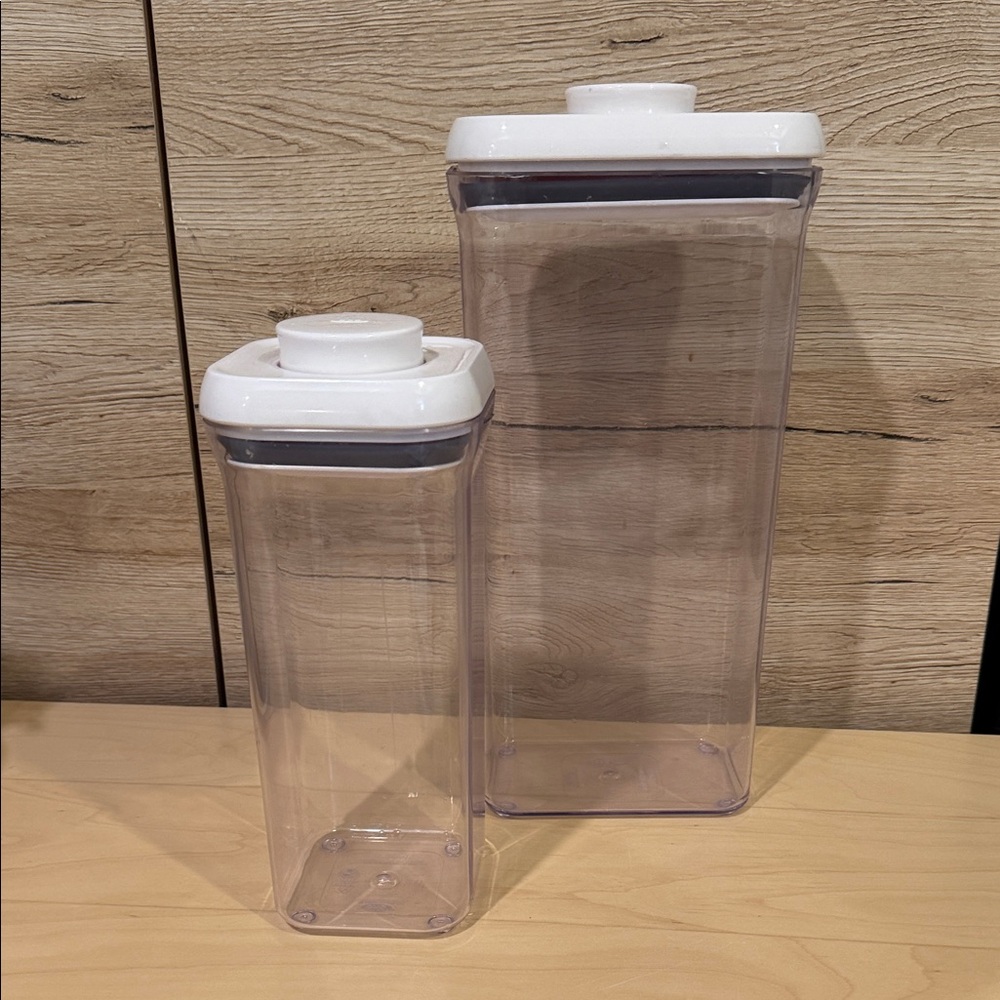 Oxo Clear and White Storage containers 1,4l & 3,2l set
